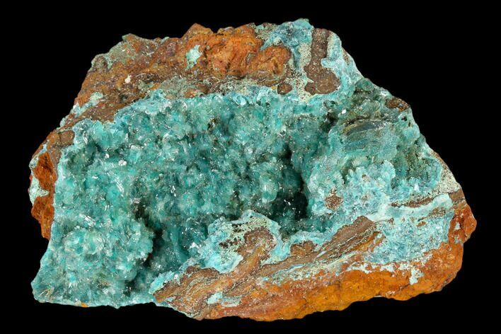 Calcite Encrusted Fibrous Aurichalcite Crystals - Mexico #119165